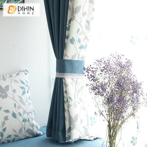 DIHIN HOME Pastoral Leaves Printed Valance ,Blackout Curtains Grommet Window Curtain for Living Room ,52x84-inch,1 Panel Roman Shades Curtains Window Blinds custom curtains blackout curtains curtains for living room sheer curtains curtain fabric linen curtains kitchen curtains velvet curtains pinch pleat curtains bay window curtains outdoor curtains pleated curtains floral curtains dining room curtains kitchen valances drapes for bedroom patio curtains nursery curtains grommet curtains