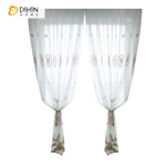 DIHIN HOME Pastoral Luxury Embroidered Sheer Curtain, Grommet Window Curtain for Living Room ,52x63-inch,1 Panel Roman Shades Curtains Window Blinds custom curtains blackout curtains curtains for living room sheer curtains curtain fabric linen curtains kitchen curtains velvet curtains pinch pleat curtains bay window curtains outdoor curtains pleated curtains floral curtains dining room curtains kitchen valances drapes for bedroom patio curtains nursery curtains grommet curtains