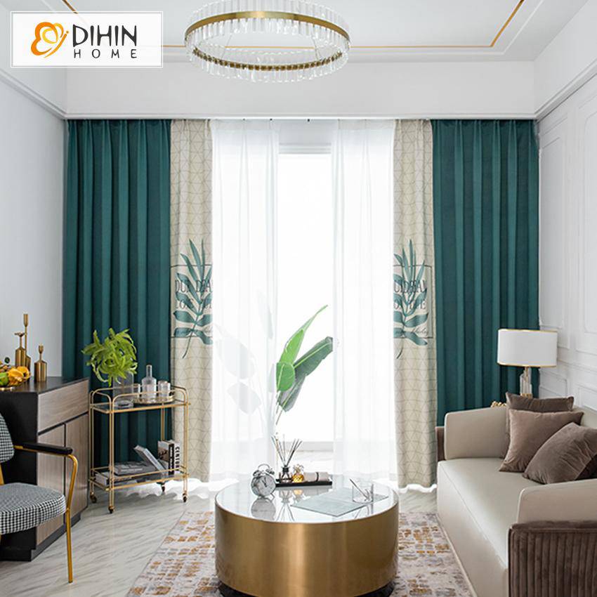 DIHIN HOME Pastoral Natural Big Banana Leaves Printed,Blackout Grommet Window Curtain for Living Room ,52x63-inch,1 Panel Roman Shades Curtains Window Blinds custom curtains blackout curtains curtains for living room sheer curtains curtain fabric linen curtains kitchen curtains velvet curtains pinch pleat curtains bay window curtains outdoor curtains pleated curtains floral curtains dining room curtains kitchen valances drapes for bedroom patio curtains nursery curtains grommet curtains