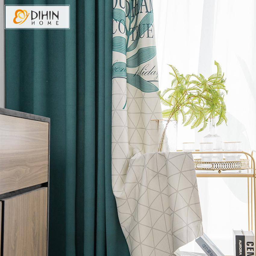 DIHIN HOME Pastoral Natural Big Banana Leaves Printed,Blackout Grommet Window Curtain for Living Room ,52x63-inch,1 Panel Roman Shades Curtains Window Blinds custom curtains blackout curtains curtains for living room sheer curtains curtain fabric linen curtains kitchen curtains velvet curtains pinch pleat curtains bay window curtains outdoor curtains pleated curtains floral curtains dining room curtains kitchen valances drapes for bedroom patio curtains nursery curtains grommet curtains