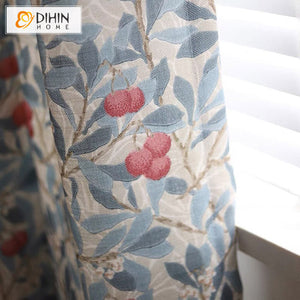 DIHIN HOME Pastoral Natural Cotton Linen Printed,Blackout Grommet Window Curtain for Living Room ,52x63-inch,1 Panel Roman Shades Curtains Window Blinds custom curtains blackout curtains curtains for living room sheer curtains curtain fabric linen curtains kitchen curtains velvet curtains pinch pleat curtains bay window curtains outdoor curtains pleated curtains floral curtains dining room curtains kitchen valances drapes for bedroom patio curtains nursery curtains grommet curtains