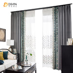 DIHIN HOME Pastoral Natural Leaves Embroidered Curtains,Grommet Window Curtain for Living Room,52x63-inch,1 Panel Roman Shades Curtains Window Blinds custom curtains blackout curtains curtains for living room sheer curtains curtain fabric linen curtains kitchen curtains velvet curtains pinch pleat curtains bay window curtains outdoor curtains pleated curtains floral curtains dining room curtains kitchen valances drapes for bedroom patio curtains nursery curtains grommet curtains