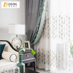 DIHIN HOME Pastoral Natural Leaves Embroidered Curtains,Grommet Window Curtain for Living Room,52x63-inch,1 Panel Roman Shades Curtains Window Blinds custom curtains blackout curtains curtains for living room sheer curtains curtain fabric linen curtains kitchen curtains velvet curtains pinch pleat curtains bay window curtains outdoor curtains pleated curtains floral curtains dining room curtains kitchen valances drapes for bedroom patio curtains nursery curtains grommet curtains