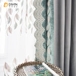 DIHIN HOME Pastoral Natural Leaves Embroidered Curtains,Grommet Window Curtain for Living Room,52x63-inch,1 Panel Roman Shades Curtains Window Blinds custom curtains blackout curtains curtains for living room sheer curtains curtain fabric linen curtains kitchen curtains velvet curtains pinch pleat curtains bay window curtains outdoor curtains pleated curtains floral curtains dining room curtains kitchen valances drapes for bedroom patio curtains nursery curtains grommet curtains
