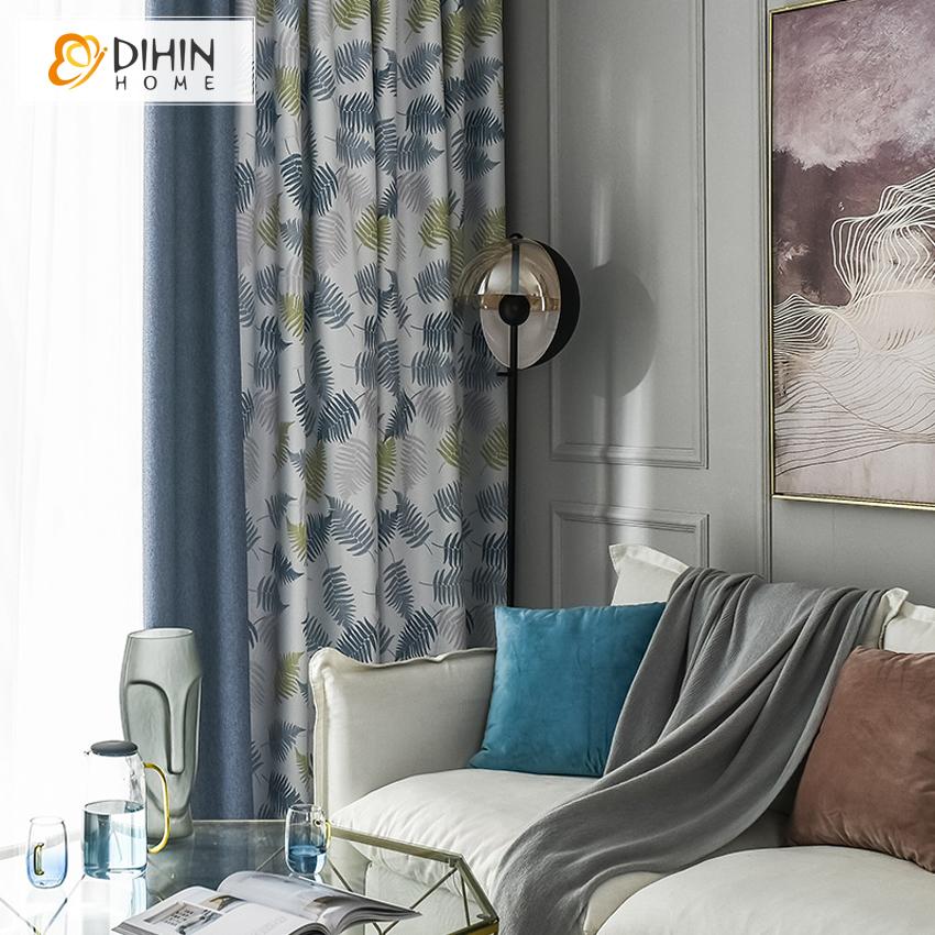 DIHIN HOME Pastoral Natural Leaves Printed,Blackout Grommet Window Curtain for Living Room ,52x63-inch,1 Panel Roman Shades Curtains Window Blinds custom curtains blackout curtains curtains for living room sheer curtains curtain fabric linen curtains kitchen curtains velvet curtains pinch pleat curtains bay window curtains outdoor curtains pleated curtains floral curtains dining room curtains kitchen valances drapes for bedroom patio curtains nursery curtains grommet curtains