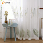 DIHIN HOME Pastoral Natural Leaves Sheer Curtain, Grommet Window Curtain for Living Room ,52x63-inch,1 Panel Roman Shades Curtains Window Blinds custom curtains blackout curtains curtains for living room sheer curtains curtain fabric linen curtains kitchen curtains velvet curtains pinch pleat curtains bay window curtains outdoor curtains pleated curtains floral curtains dining room curtains kitchen valances drapes for bedroom patio curtains nursery curtains grommet curtains