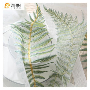 DIHIN HOME Pastoral Natural Leaves Sheer Curtain, Grommet Window Curtain for Living Room ,52x63-inch,1 Panel Roman Shades Curtains Window Blinds custom curtains blackout curtains curtains for living room sheer curtains curtain fabric linen curtains kitchen curtains velvet curtains pinch pleat curtains bay window curtains outdoor curtains pleated curtains floral curtains dining room curtains kitchen valances drapes for bedroom patio curtains nursery curtains grommet curtains