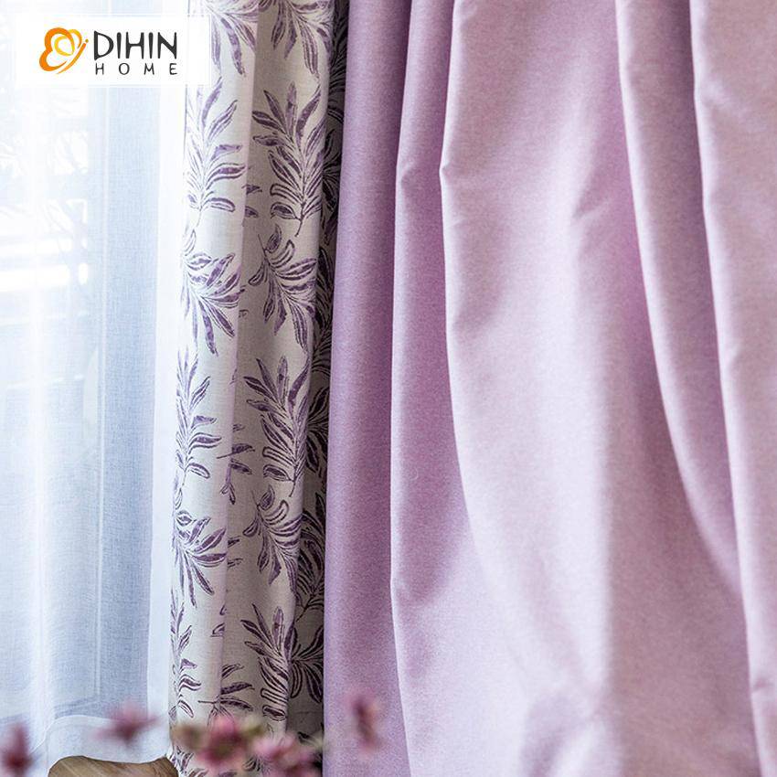 DIHIN HOME Pastoral Natural Pink With Leaves Printed,Blackout Grommet Window Curtain for Living Room ,52x63-inch,1 Panel Roman Shades Curtains Window Blinds custom curtains blackout curtains curtains for living room sheer curtains curtain fabric linen curtains kitchen curtains velvet curtains pinch pleat curtains bay window curtains outdoor curtains pleated curtains floral curtains dining room curtains kitchen valances drapes for bedroom patio curtains nursery curtains grommet curtains