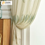 DIHIN HOME Pastoral Natural Water Grass Embroidered ,Sheer Curtain, Grommet Window Curtain for Living Room ,52x63-inch,1 Panel Roman Shades Curtains Window Blinds custom curtains blackout curtains curtains for living room sheer curtains curtain fabric linen curtains kitchen curtains velvet curtains pinch pleat curtains bay window curtains outdoor curtains pleated curtains floral curtains dining room curtains kitchen valances drapes for bedroom patio curtains nursery curtains grommet curtains