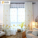 DIHIN HOME Pastoral Nature Sunflowers Embroidered,Blackout Grommet Window Curtain for Living Room ,52x63-inch,1 Panel Roman Shades Curtains Window Blinds custom curtains blackout curtains curtains for living room sheer curtains curtain fabric linen curtains kitchen curtains velvet curtains pinch pleat curtains bay window curtains outdoor curtains pleated curtains floral curtains dining room curtains kitchen valances drapes for bedroom patio curtains nursery curtains grommet curtains