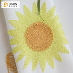 DIHIN HOME Pastoral Nature Sunflowers Embroidered,Blackout Grommet Window Curtain for Living Room ,52x63-inch,1 Panel Roman Shades Curtains Window Blinds custom curtains blackout curtains curtains for living room sheer curtains curtain fabric linen curtains kitchen curtains velvet curtains pinch pleat curtains bay window curtains outdoor curtains pleated curtains floral curtains dining room curtains kitchen valances drapes for bedroom patio curtains nursery curtains grommet curtains