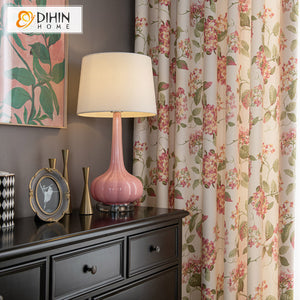 DIHIN HOME Pastoral Nice Flowers Printed,Blackout Grommet Window Curtain for Living Room,1 Panel Roman Shades Curtains Window Blinds custom curtains blackout curtains curtains for living room sheer curtains curtain fabric linen curtains kitchen curtains velvet curtains pinch pleat curtains bay window curtains outdoor curtains pleated curtains floral curtains dining room curtains kitchen valances drapes for bedroom patio curtains nursery curtains grommet curtains