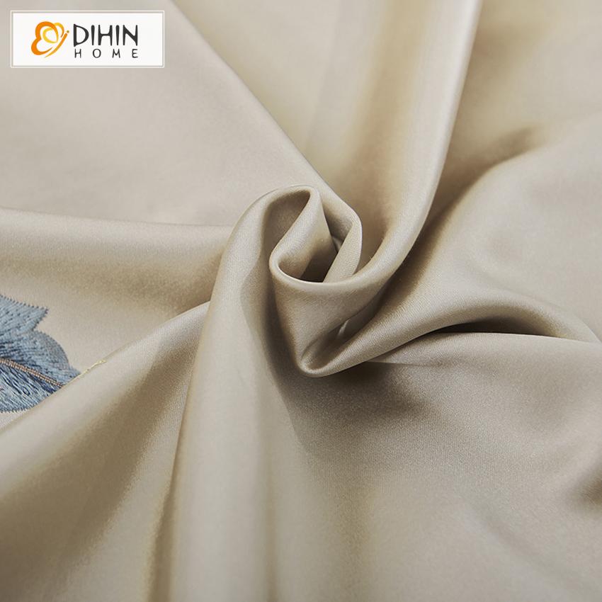 DIHIN HOME Pastoral Peony High Precision Imitation Silk Embroidered Curtains,Blackout Grommet Window Curtain for Living Room ,52x63-inch,1 Panel Roman Shades Curtains Window Blinds custom curtains blackout curtains curtains for living room sheer curtains curtain fabric linen curtains kitchen curtains velvet curtains pinch pleat curtains bay window curtains outdoor curtains pleated curtains floral curtains dining room curtains kitchen valances drapes for bedroom patio curtains nursery curtains grommet curtai