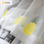 DIHIN HOME Pastoral Pineapple Embroidered Sheer Curtain,Grommet Window Curtain for Living Room ,52x63-inch,1 Panel Roman Shades Curtains Window Blinds custom curtains blackout curtains curtains for living room sheer curtains curtain fabric linen curtains kitchen curtains velvet curtains pinch pleat curtains bay window curtains outdoor curtains pleated curtains floral curtains dining room curtains kitchen valances drapes for bedroom patio curtains nursery curtains grommet curtains