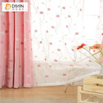 DIHIN HOME Pastoral Pink Color Embroidered Curtains,Blackout Grommet Window Curtain for Living Room ,52x63-inch,1 Panel Roman Shades Curtains Window Blinds custom curtains blackout curtains curtains for living room sheer curtains curtain fabric linen curtains kitchen curtains velvet curtains pinch pleat curtains bay window curtains outdoor curtains pleated curtains floral curtains dining room curtains kitchen valances drapes for bedroom patio curtains nursery curtains grommet curtains