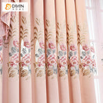DIHIN HOME Pastoral Pink Color Embroidered Valance,Blackout Curtains Grommet Window Curtain for Living Room ,52x84-inch,1 Panel Roman Shades Curtains Window Blinds custom curtains blackout curtains curtains for living room sheer curtains curtain fabric linen curtains kitchen curtains velvet curtains pinch pleat curtains bay window curtains outdoor curtains pleated curtains floral curtains dining room curtains kitchen valances drapes for bedroom patio curtains nursery curtains grommet curtains