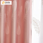 DIHIN HOME Pastoral Pink Color Feather Printed,Blackout Grommet Window Curtain for Living Room ,52x63-inch,1 Panel Roman Shades Curtains Window Blinds custom curtains blackout curtains curtains for living room sheer curtains curtain fabric linen curtains kitchen curtains velvet curtains pinch pleat curtains bay window curtains outdoor curtains pleated curtains floral curtains dining room curtains kitchen valances drapes for bedroom patio curtains nursery curtains grommet curtains