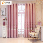 DIHIN HOME Pastoral Pink Color Flowers Embroidered Curtain,Blackout Curtains Grommet Window Curtain for Living Room ,52x84-inch,1 Panel Roman Shades Curtains Window Blinds custom curtains blackout curtains curtains for living room sheer curtains curtain fabric linen curtains kitchen curtains velvet curtains pinch pleat curtains bay window curtains outdoor curtains pleated curtains floral curtains dining room curtains kitchen valances drapes for bedroom patio curtains nursery curtains grommet curtains