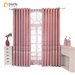 DIHIN HOME Pastoral Pink Color Flowers Embroidered Curtain,Blackout Curtains Grommet Window Curtain for Living Room ,52x84-inch,1 Panel Roman Shades Curtains Window Blinds custom curtains blackout curtains curtains for living room sheer curtains curtain fabric linen curtains kitchen curtains velvet curtains pinch pleat curtains bay window curtains outdoor curtains pleated curtains floral curtains dining room curtains kitchen valances drapes for bedroom patio curtains nursery curtains grommet curtains