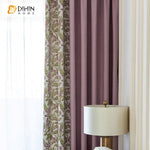 DIHIN HOME Pastoral Pink Color Plant Printed,Blackout Grommet Window Curtain for Living Room ,52x63-inch,1 Panel Roman Shades Curtains Window Blinds custom curtains blackout curtains curtains for living room sheer curtains curtain fabric linen curtains kitchen curtains velvet curtains pinch pleat curtains bay window curtains outdoor curtains pleated curtains floral curtains dining room curtains kitchen valances drapes for bedroom patio curtains nursery curtains grommet curtains