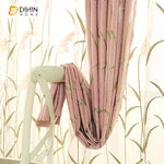 DIHIN HOME Pastoral Pink Color Plants Embroidered Curtain,Blackout Curtains Grommet Window Curtain for Living Room ,52x84-inch,1 Panel Roman Shades Curtains Window Blinds custom curtains blackout curtains curtains for living room sheer curtains curtain fabric linen curtains kitchen curtains velvet curtains pinch pleat curtains bay window curtains outdoor curtains pleated curtains floral curtains dining room curtains kitchen valances drapes for bedroom patio curtains nursery curtains grommet curtains