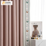 DIHIN HOME Pastoral Pink Curtains With Butterfly Lace,Blackout Grommet Window Curtain for Living Room ,52x63-inch,1 Panel Roman Shades Curtains Window Blinds custom curtains blackout curtains curtains for living room sheer curtains curtain fabric linen curtains kitchen curtains velvet curtains pinch pleat curtains bay window curtains outdoor curtains pleated curtains floral curtains dining room curtains kitchen valances drapes for bedroom patio curtains nursery curtains grommet curtains