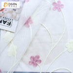DIHIN HOME Pastoral Pink Flowers Embroidered,Grommet Window Sheer Curtain for Living Room ,52x63-inch,1 Panel Roman Shades Curtains Window Blinds custom curtains blackout curtains curtains for living room sheer curtains curtain fabric linen curtains kitchen curtains velvet curtains pinch pleat curtains bay window curtains outdoor curtains pleated curtains floral curtains dining room curtains kitchen valances drapes for bedroom patio curtains nursery curtains grommet curtains