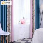 DIHIN HOME Pastoral Pink Flowers Printed,High Blackout Grommet Window Curtain for Living Room Roman Shades Curtains Window Blinds custom curtains blackout curtains curtains for living room sheer curtains curtain fabric linen curtains kitchen curtains velvet curtains pinch pleat curtains bay window curtains outdoor curtains pleated curtains floral curtains dining room curtains kitchen valances drapes for bedroom patio curtains nursery curtains grommet curtains