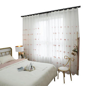 DIHIN HOME Pastoral Pink Tree Cotton Linen Embroidered Day Curtain ,Sheer Curtain, Grommet Window Curtain for Living Room ,52x63-inch,1 Panel Roman Shades Curtains Window Blinds custom curtains blackout curtains curtains for living room sheer curtains curtain fabric linen curtains kitchen curtains velvet curtains pinch pleat curtains bay window curtains outdoor curtains pleated curtains floral curtains dining room curtains kitchen valances drapes for bedroom patio curtains nursery curtains grommet curtains