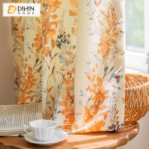 DIHIN HOME Pastoral Plants Printed,Blackout Grommet Window Curtain for Living Room,1 Panel Roman Shades Curtains Window Blinds custom curtains blackout curtains curtains for living room sheer curtains curtain fabric linen curtains kitchen curtains velvet curtains pinch pleat curtains bay window curtains outdoor curtains pleated curtains floral curtains dining room curtains kitchen valances drapes for bedroom patio curtains nursery curtains grommet curtains