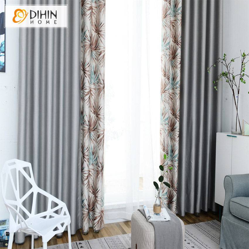 DIHIN HOME Pastoral Plants Printed,High Blackout Grommet Window Curtain for Living Room Roman Shades Curtains Window Blinds custom curtains blackout curtains curtains for living room sheer curtains curtain fabric linen curtains kitchen curtains velvet curtains pinch pleat curtains bay window curtains outdoor curtains pleated curtains floral curtains dining room curtains kitchen valances drapes for bedroom patio curtains nursery curtains grommet curtains