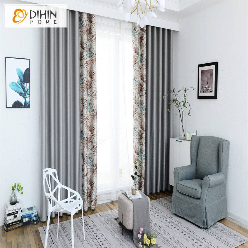DIHIN HOME Pastoral Plants Printed,High Blackout Grommet Window Curtain for Living Room Roman Shades Curtains Window Blinds custom curtains blackout curtains curtains for living room sheer curtains curtain fabric linen curtains kitchen curtains velvet curtains pinch pleat curtains bay window curtains outdoor curtains pleated curtains floral curtains dining room curtains kitchen valances drapes for bedroom patio curtains nursery curtains grommet curtains