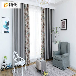 DIHIN HOME Pastoral Plants Printed,High Blackout Grommet Window Curtain for Living Room Roman Shades Curtains Window Blinds custom curtains blackout curtains curtains for living room sheer curtains curtain fabric linen curtains kitchen curtains velvet curtains pinch pleat curtains bay window curtains outdoor curtains pleated curtains floral curtains dining room curtains kitchen valances drapes for bedroom patio curtains nursery curtains grommet curtains