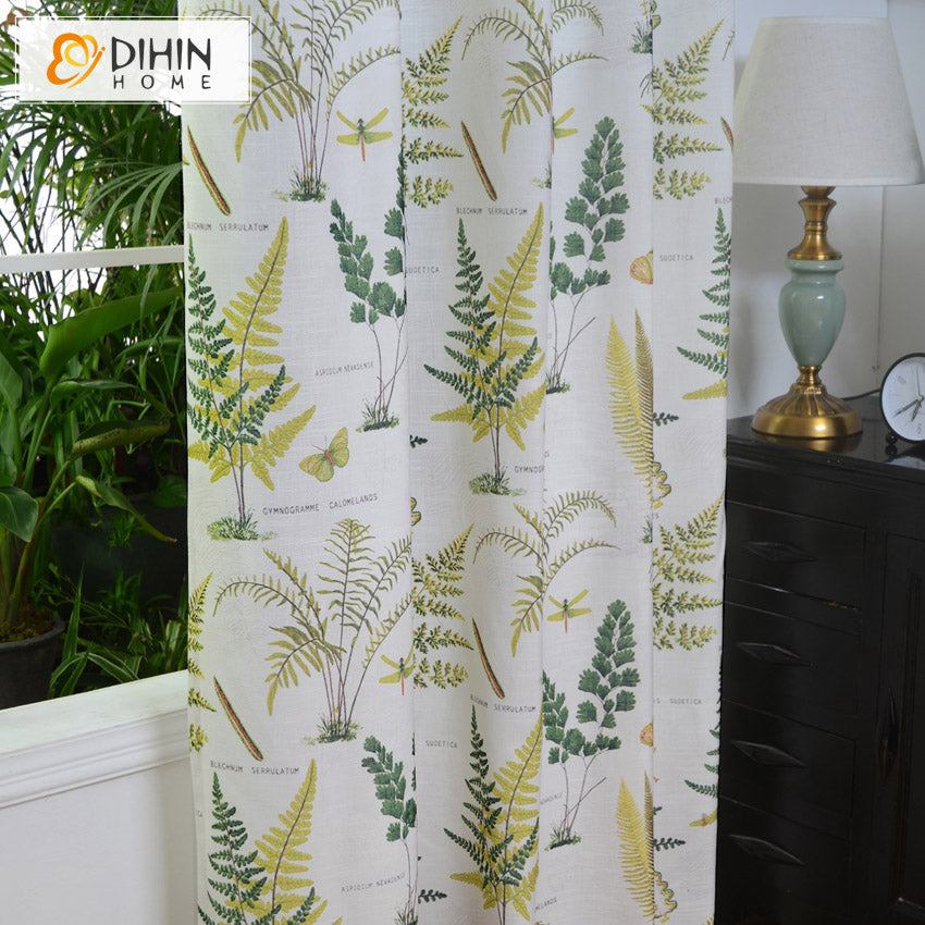DIHIN HOME Pastoral Printed Blackout Grommet Window Curtain for Living Room ,52x63-inch,1 Panel Roman Shades Curtains Window Blinds custom curtains blackout curtains curtains for living room sheer curtains curtain fabric linen curtains kitchen curtains velvet curtains pinch pleat curtains bay window curtains outdoor curtains pleated curtains floral curtains dining room curtains kitchen valances drapes for bedroom patio curtains nursery curtains grommet curtains