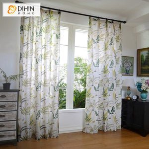 DIHIN HOME Pastoral Printed Blackout Grommet Window Curtain for Living Room ,52x63-inch,1 Panel Roman Shades Curtains Window Blinds custom curtains blackout curtains curtains for living room sheer curtains curtain fabric linen curtains kitchen curtains velvet curtains pinch pleat curtains bay window curtains outdoor curtains pleated curtains floral curtains dining room curtains kitchen valances drapes for bedroom patio curtains nursery curtains grommet curtains