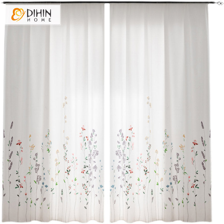 DIHIN HOME Pastoral Printed Floral,Blackout Grommet Window Curtain for Living Room,1 Panel Roman Shades Curtains Window Blinds custom curtains blackout curtains curtains for living room sheer curtains curtain fabric linen curtains kitchen curtains velvet curtains pinch pleat curtains bay window curtains outdoor curtains pleated curtains floral curtains dining room curtains kitchen valances drapes for bedroom patio curtains nursery curtains grommet curtains