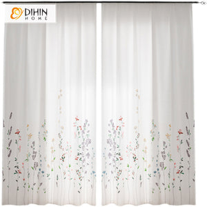 DIHIN HOME Pastoral Printed Floral,Blackout Grommet Window Curtain for Living Room,1 Panel Roman Shades Curtains Window Blinds custom curtains blackout curtains curtains for living room sheer curtains curtain fabric linen curtains kitchen curtains velvet curtains pinch pleat curtains bay window curtains outdoor curtains pleated curtains floral curtains dining room curtains kitchen valances drapes for bedroom patio curtains nursery curtains grommet curtains