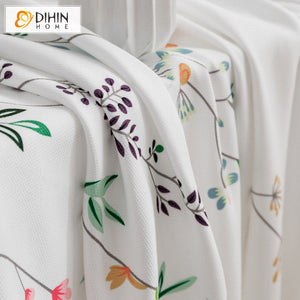 DIHIN HOME Pastoral Printed Floral,Blackout Grommet Window Curtain for Living Room,1 Panel Roman Shades Curtains Window Blinds custom curtains blackout curtains curtains for living room sheer curtains curtain fabric linen curtains kitchen curtains velvet curtains pinch pleat curtains bay window curtains outdoor curtains pleated curtains floral curtains dining room curtains kitchen valances drapes for bedroom patio curtains nursery curtains grommet curtains