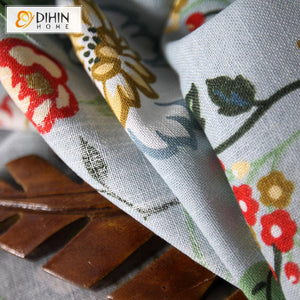 DIHIN HOME Pastoral Printed Flowers,Blackout Curtains Grommet Window Curtain for Living Room ,52x63-inch,1 Panel Roman Shades Curtains Window Blinds custom curtains blackout curtains curtains for living room sheer curtains curtain fabric linen curtains kitchen curtains velvet curtains pinch pleat curtains bay window curtains outdoor curtains pleated curtains floral curtains dining room curtains kitchen valances drapes for bedroom patio curtains nursery curtains grommet curtains