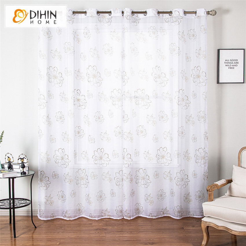 DIHIN HOME Pastoral Printed Flowers,Blackout Grommet Window Curtain for Living Room,1 Panel Roman Shades Curtains Window Blinds custom curtains blackout curtains curtains for living room sheer curtains curtain fabric linen curtains kitchen curtains velvet curtains pinch pleat curtains bay window curtains outdoor curtains pleated curtains floral curtains dining room curtains kitchen valances drapes for bedroom patio curtains nursery curtains grommet curtains