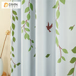 DIHIN HOME Pastoral Printed Green Branches,Blackout Grommet Window Curtain for Living Room,1 Panel Roman Shades Curtains Window Blinds custom curtains blackout curtains curtains for living room sheer curtains curtain fabric linen curtains kitchen curtains velvet curtains pinch pleat curtains bay window curtains outdoor curtains pleated curtains floral curtains dining room curtains kitchen valances drapes for bedroom patio curtains nursery curtains grommet curtains