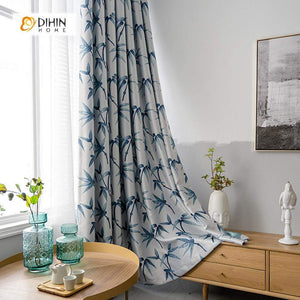 DIHIN HOME Pastoral Printed Leaves Curtains，Blackout Grommet Window Curtain for Living Room ,52x63-inch,1 Panel Roman Shades Curtains Window Blinds custom curtains blackout curtains curtains for living room sheer curtains curtain fabric linen curtains kitchen curtains velvet curtains pinch pleat curtains bay window curtains outdoor curtains pleated curtains floral curtains dining room curtains kitchen valances drapes for bedroom patio curtains nursery curtains grommet curtains