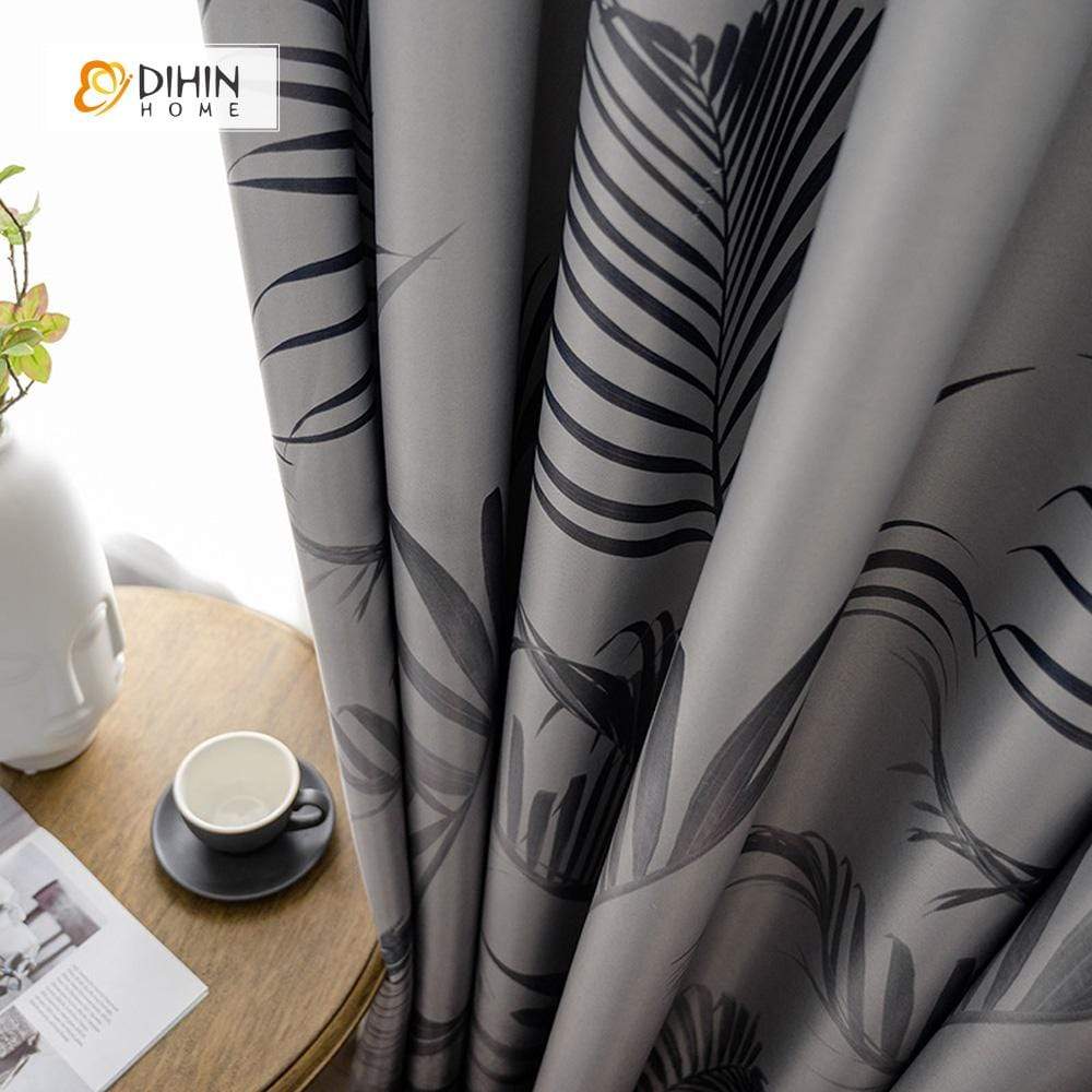 DIHIN HOME Pastoral Printed Plant Curtains，Blackout Grommet Window Curtain for Living Room ,52x63-inch,1 Panel Roman Shades Curtains Window Blinds custom curtains blackout curtains curtains for living room sheer curtains curtain fabric linen curtains kitchen curtains velvet curtains pinch pleat curtains bay window curtains outdoor curtains pleated curtains floral curtains dining room curtains kitchen valances drapes for bedroom patio curtains nursery curtains grommet curtains