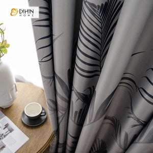 DIHIN HOME Pastoral Printed Plant Curtains，Blackout Grommet Window Curtain for Living Room ,52x63-inch,1 Panel Roman Shades Curtains Window Blinds custom curtains blackout curtains curtains for living room sheer curtains curtain fabric linen curtains kitchen curtains velvet curtains pinch pleat curtains bay window curtains outdoor curtains pleated curtains floral curtains dining room curtains kitchen valances drapes for bedroom patio curtains nursery curtains grommet curtains