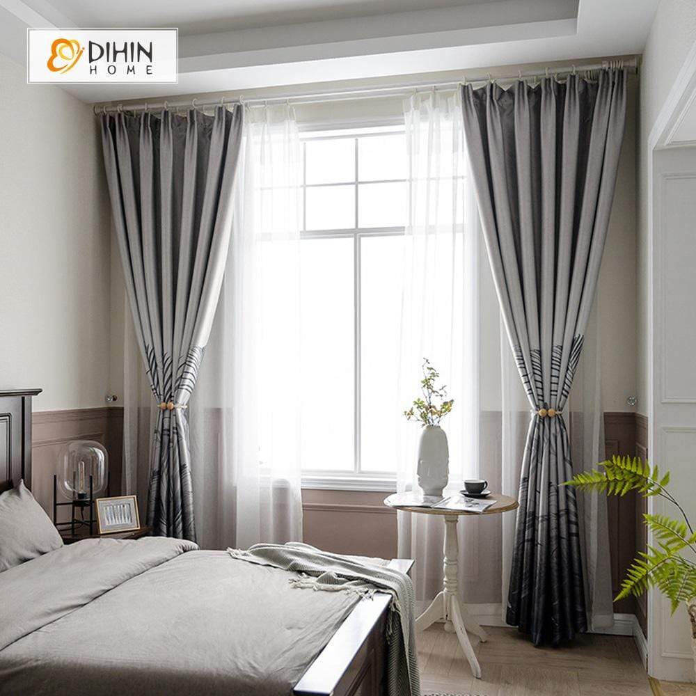 DIHIN HOME Pastoral Printed Plant Curtains，Blackout Grommet Window Curtain for Living Room ,52x63-inch,1 Panel Roman Shades Curtains Window Blinds custom curtains blackout curtains curtains for living room sheer curtains curtain fabric linen curtains kitchen curtains velvet curtains pinch pleat curtains bay window curtains outdoor curtains pleated curtains floral curtains dining room curtains kitchen valances drapes for bedroom patio curtains nursery curtains grommet curtains