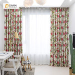 DIHIN HOME Pastoral Red Flowers Printed，Blackout Grommet Window Curtain for Living Room ,52x63-inch,1 Panel Roman Shades Curtains Window Blinds custom curtains blackout curtains curtains for living room sheer curtains curtain fabric linen curtains kitchen curtains velvet curtains pinch pleat curtains bay window curtains outdoor curtains pleated curtains floral curtains dining room curtains kitchen valances drapes for bedroom patio curtains nursery curtains grommet curtains