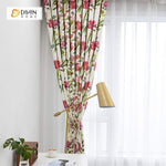 DIHIN HOME Pastoral Red Flowers Printed，Blackout Grommet Window Curtain for Living Room ,52x63-inch,1 Panel Roman Shades Curtains Window Blinds custom curtains blackout curtains curtains for living room sheer curtains curtain fabric linen curtains kitchen curtains velvet curtains pinch pleat curtains bay window curtains outdoor curtains pleated curtains floral curtains dining room curtains kitchen valances drapes for bedroom patio curtains nursery curtains grommet curtains