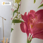DIHIN HOME Pastoral Red Flowers Printed，Blackout Grommet Window Curtain for Living Room ,52x63-inch,1 Panel Roman Shades Curtains Window Blinds custom curtains blackout curtains curtains for living room sheer curtains curtain fabric linen curtains kitchen curtains velvet curtains pinch pleat curtains bay window curtains outdoor curtains pleated curtains floral curtains dining room curtains kitchen valances drapes for bedroom patio curtains nursery curtains grommet curtains