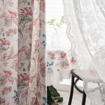 DIHIN HOME Pastoral Red Flowers Printed,Blackout Grommet Window Curtain for Living Room ,52x63-inch,1 Panel Roman Shades Curtains Window Blinds custom curtains blackout curtains curtains for living room sheer curtains curtain fabric linen curtains kitchen curtains velvet curtains pinch pleat curtains bay window curtains outdoor curtains pleated curtains floral curtains dining room curtains kitchen valances drapes for bedroom patio curtains nursery curtains grommet curtains