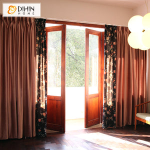 DIHIN HOME Pastoral Retro Flowers Printed,Blackout Grommet Window Curtain for Living Room ,52x63-inch,1 Panel Roman Shades Curtains Window Blinds custom curtains blackout curtains curtains for living room sheer curtains curtain fabric linen curtains kitchen curtains velvet curtains pinch pleat curtains bay window curtains outdoor curtains pleated curtains floral curtains dining room curtains kitchen valances drapes for bedroom patio curtains nursery curtains grommet curtains